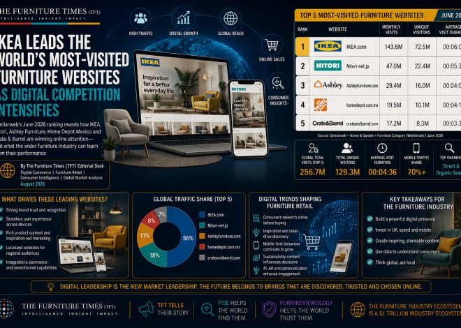 IKEA Leads the World’s Most-Visited Furniture Websites as Digital Competition Intensifies