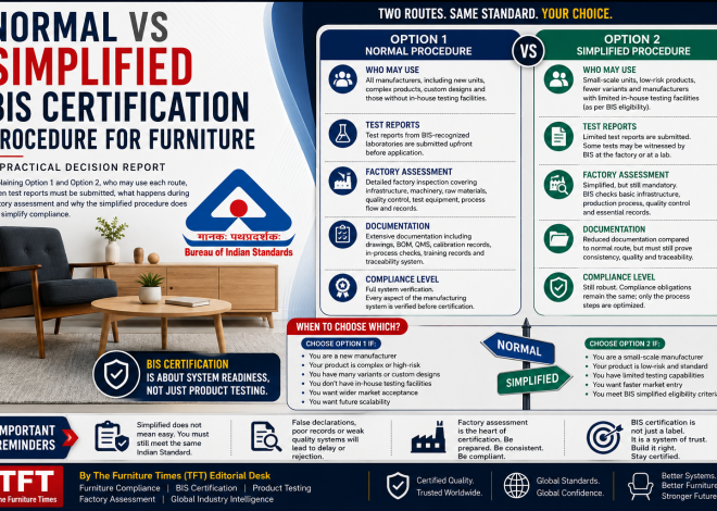 Normal vs Simplified BIS Certification Procedure for Furniture