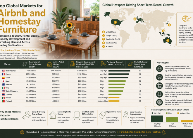 Top Global Markets for Airbnb and Homestay Furniture