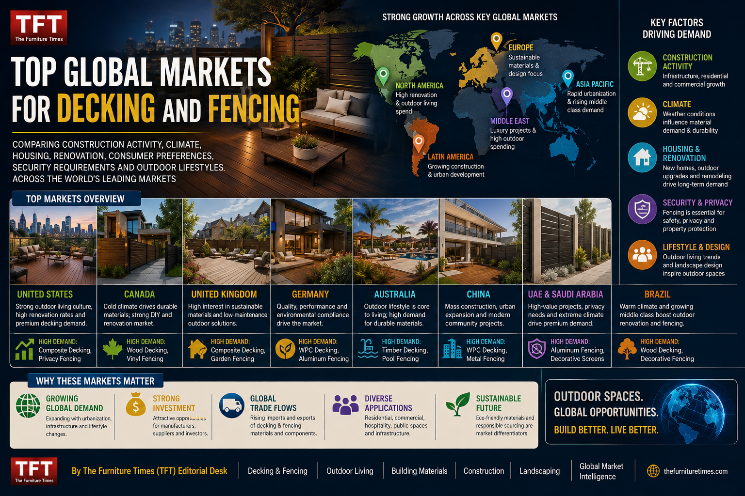 Top Global Markets for Decking and Fencing