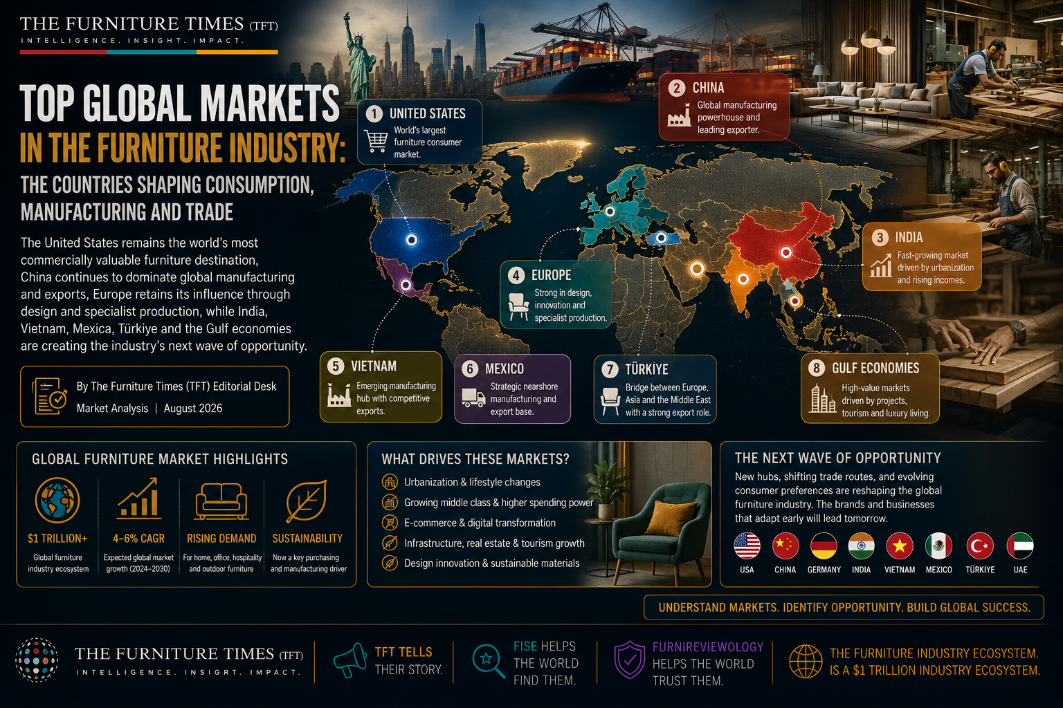 Top Global Markets in the Furniture Industry: The Countries Shaping Consumption, Manufacturing and Trade