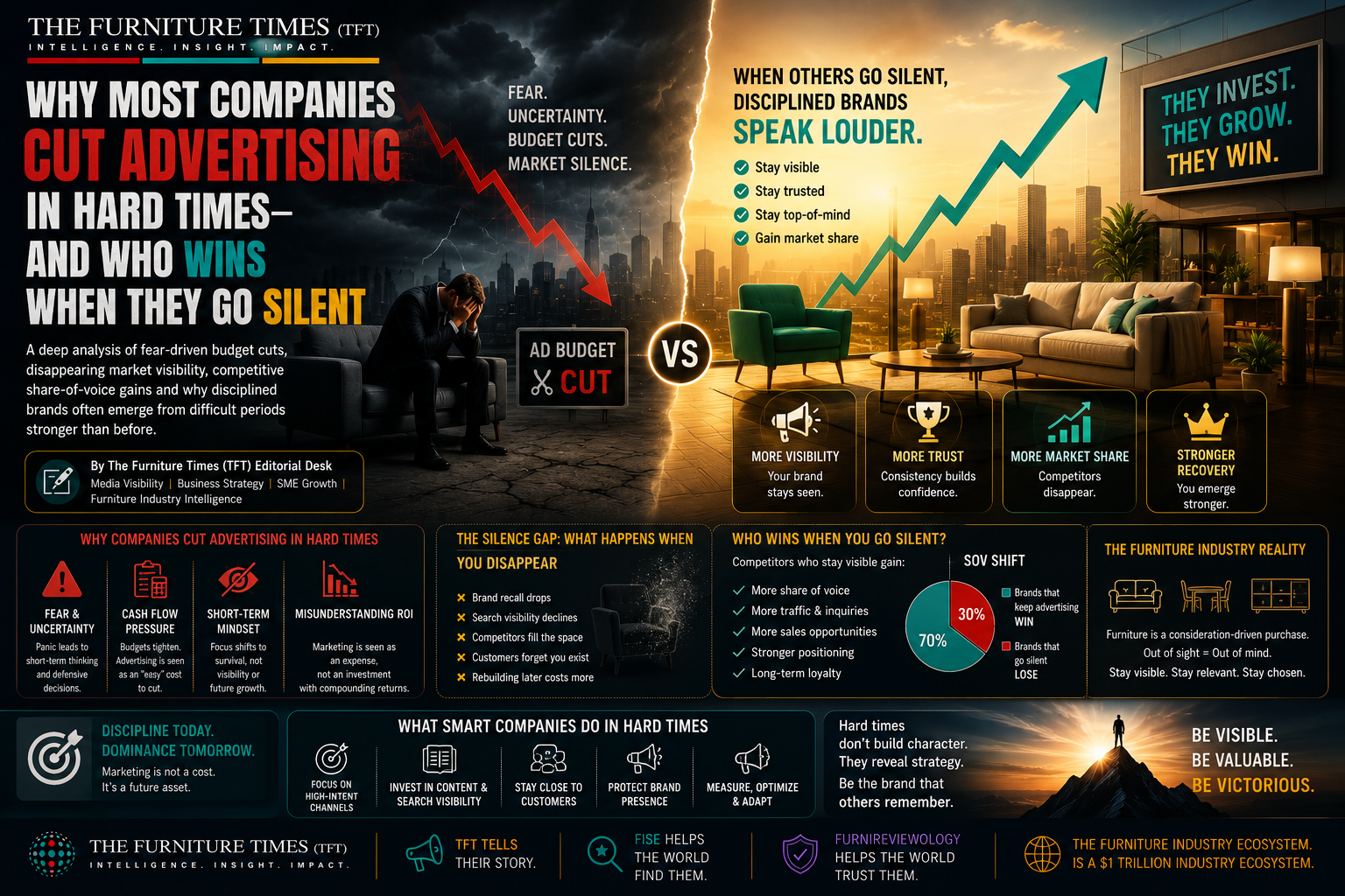 Why Most Companies Cut Advertising in Hard Times—and Who Wins When They Go Silent