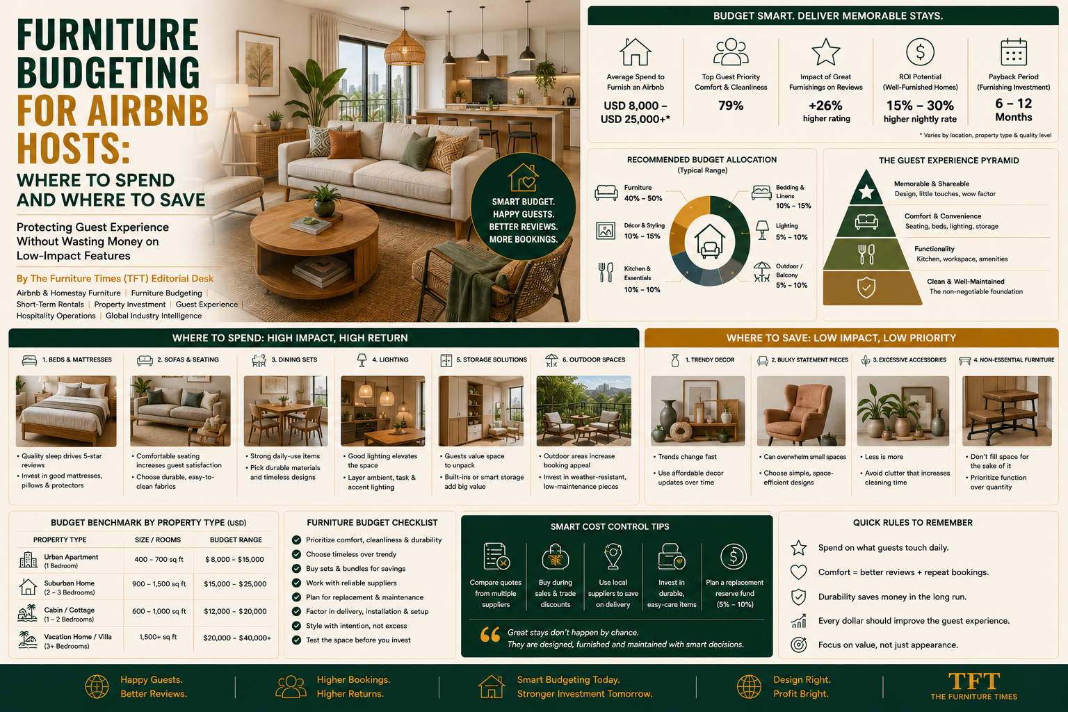Furniture Budgeting for Airbnb Hosts: Where to Spend and Where to Save