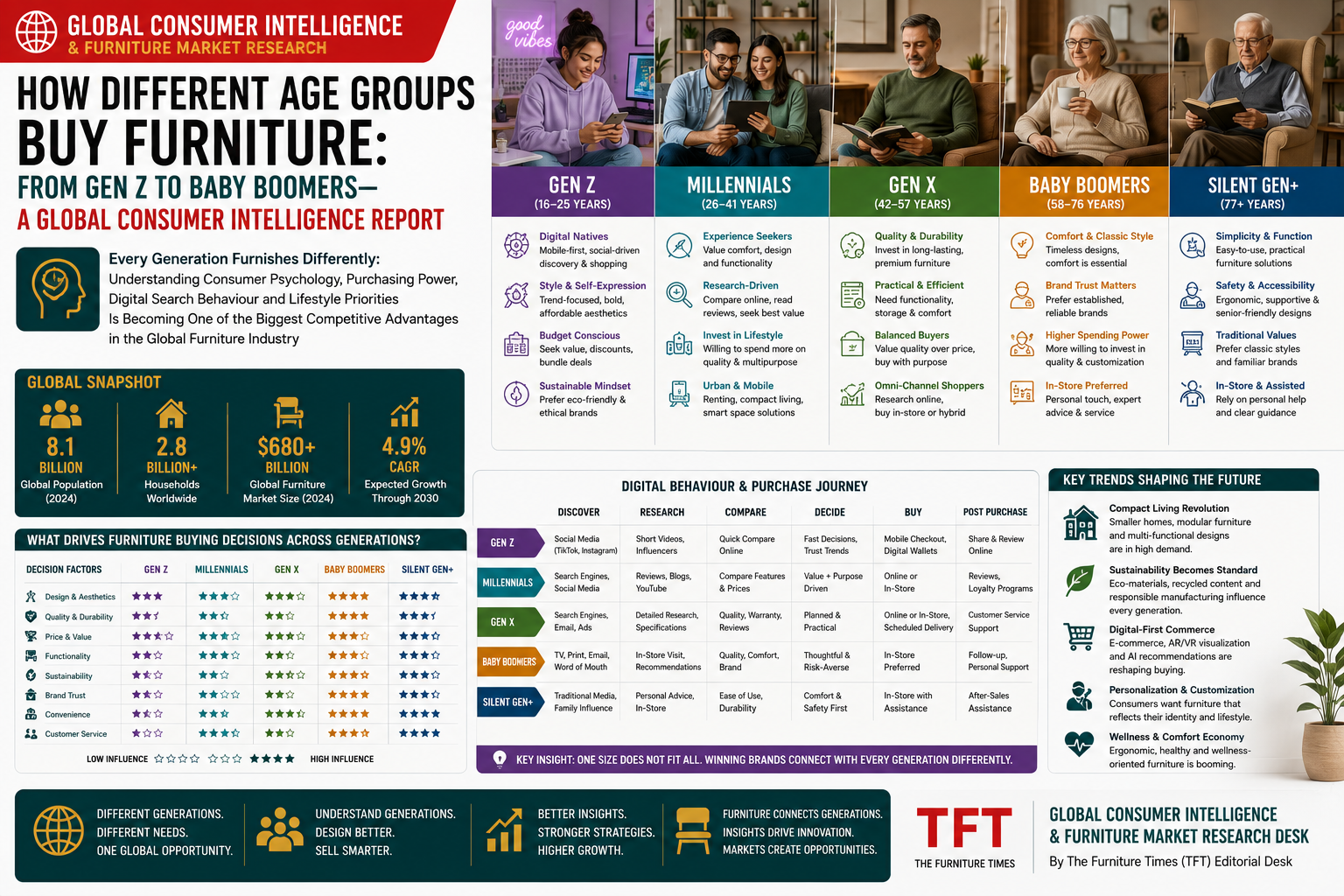 How Different Age Groups Buy Furniture: From Gen Z to Baby Boomers—A Global Consumer Intelligence Report