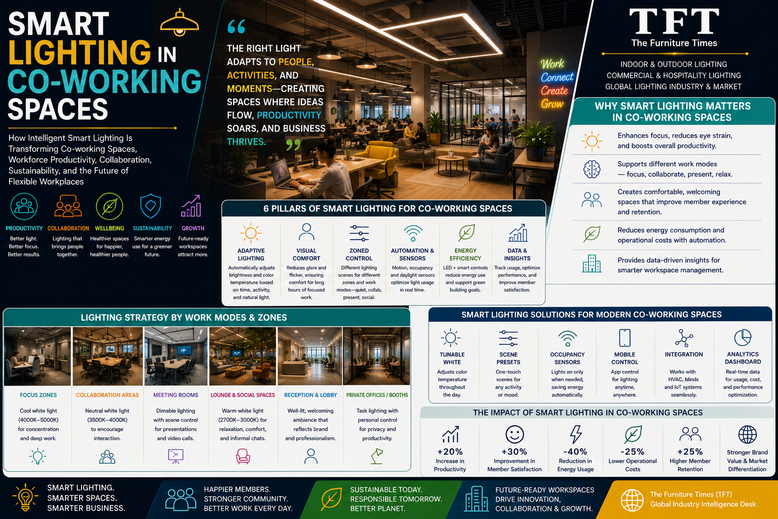 Smart Lighting in Co-working Spaces
